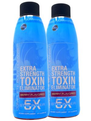 Wellgenix Omni Rhino - Extra Strength Toxin Eliminator - Same Day Detox Drink - Fruit Punch 8 fl oz 2 Pack