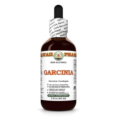 Garcinia Garcinia Cambogia Dry Fruit Glycerite, Made in Hawaii, Organic Raw Materials, All Natural, Vegan, Lab Tested Alcohol-Free Liquid Extract - 2 fl.oz