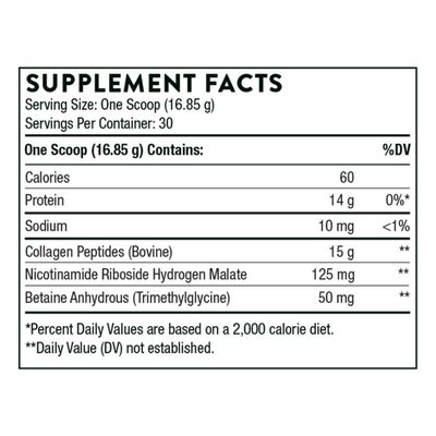 THORNE Collagen Fit - Unflavored Collagen Peptides Powder with Nicotinamide Riboside - 15g of Collagen Peptides and 14g Protein per Serving - NSF Certified for Sport - 17.8 Oz - 30 Servings