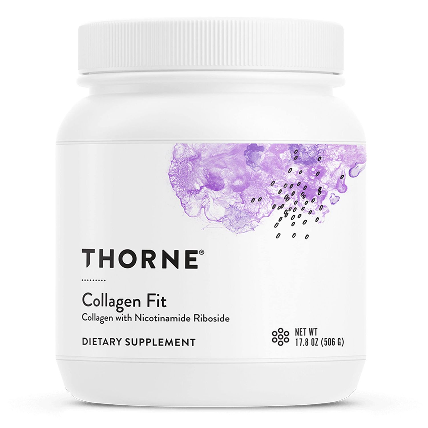 THORNE Collagen Fit - Unflavored Collagen Peptides Powder with Nicotinamide Riboside - 15g of Collagen Peptides and 14g Protein per Serving - NSF Certified for Sport - 17.8 Oz - 30 Servings