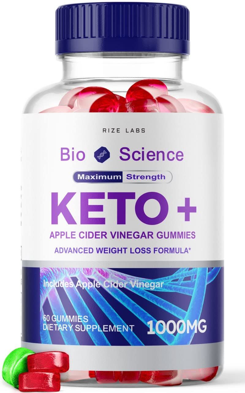 rize labs - Bio Science Keto Plus Gummies for Weight Loss, Extra Strength, Advanced Formula Includes Apple Cider Vinegar Gummies 60 Gummies