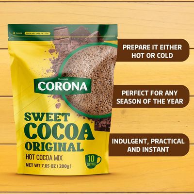 Corona, Sweet Cocoa Original, Instant Powder Mix, 7.05 Ounces, Pack of 1.
