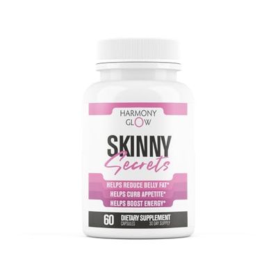 Skinny Secrets - Best NEW Weight Loss Pills for Women Appetite Suppressant, Belly Fat Burner, Carb Blocker 6 Effectively Dosed Powerful Ingredients Natural Safe 3rd Party Tested - 60 Capsules
