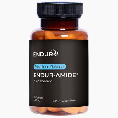 Endur-Amide NAD Niacinamide Vitamin B3, Flush-Free for Optimal Absorption, Energy Supplements for Men and Women, Vitamin B3 Niacinamide 500mg, 90 Tablets