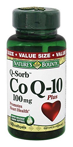 CoQ10 by Natures Bounty, Dietary Supplement, Supports Heart Health, 100mg Plus L-Carnitine, 60 Softgels