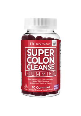 Health Plus Super Colon Cleanse Gummies 15 Day Supply of Gentle Overnight Relief from Occasional Constipation, Natural Senna Leaf Extract, Dietary Supplement, Mixed Berry Flavor, 60 Count