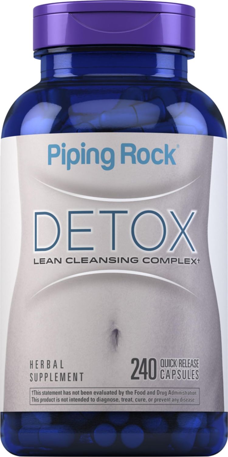 Piping Rock Detox Cleanse Capsules 240 Pills Herbal Complex Lean Formula with Dandelion Root Extract, Psyllium Husk, and Milk Thistle Non-GMO, Gluten Free Supplement