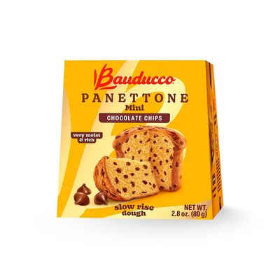 Bauducco Mini Panettone with Chocolate Chips, Moist Fresh, Traditional Italian Recipe, Italian Traditional Holiday Cake 2.8oz Pack of 1