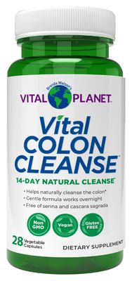 Vital Planet - Vital Colon Cleanse 14-Day Colon Cleanser and Detox with Magnesium Hydroxide, Slippery Elm, and Aloe for Digestive Health Support, Occasional Constipation, and Bloating 28 Capsules