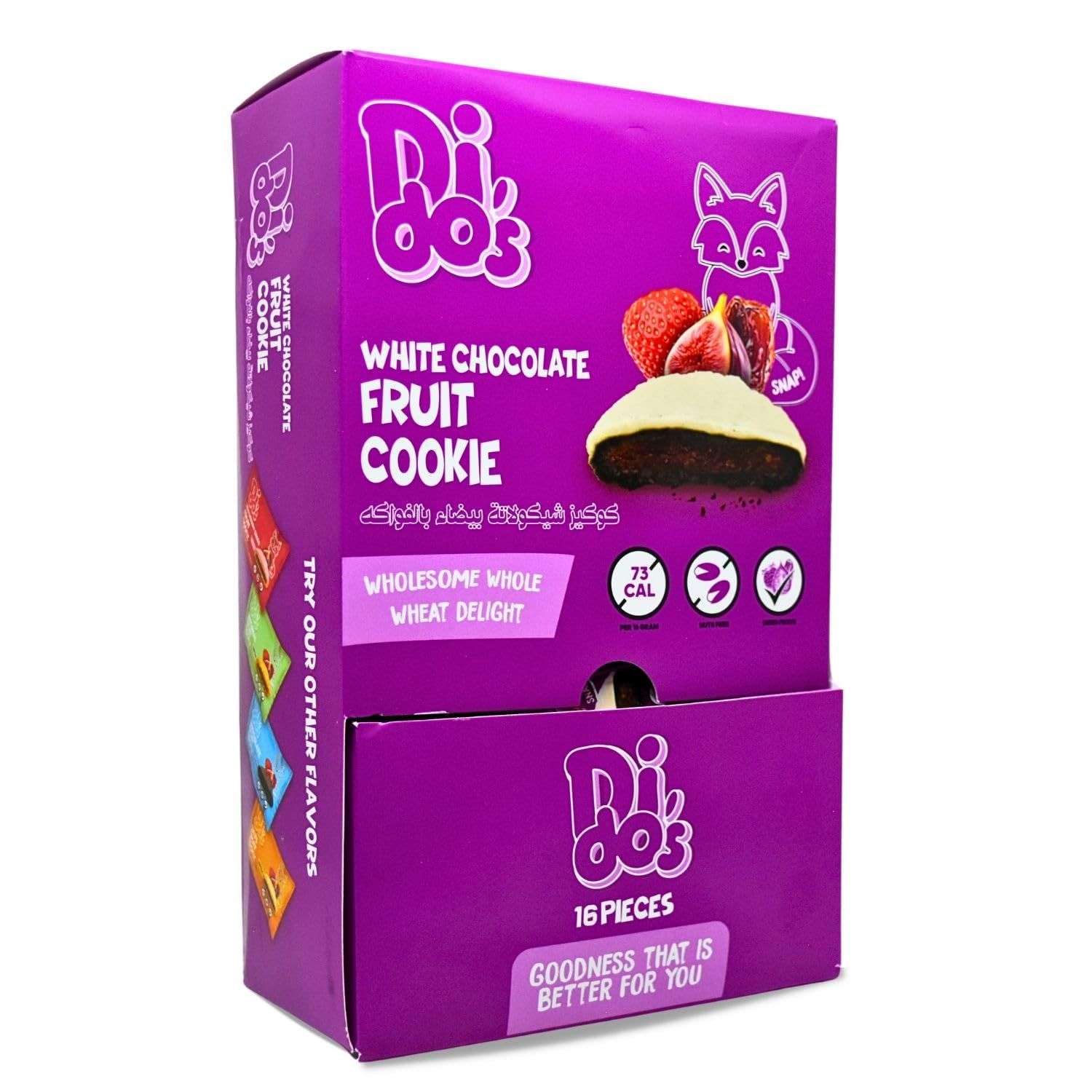 White Chocolate Fruit Cookie With Cocoa And Stuffed With Figs Strawberry And Medjool Dates Maamoul Maamul Stuffed Maamol Wheat Biscuits Bisco Tea Halal 1 Pack 16 Pcs
