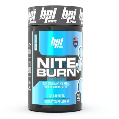BPI Sports Nite burn - Nighttime Fat Burner Sleep Support - Keto-Friendly - Weight Loss, Burn Fat, Relaxation, Boost Metabolism - 30 servings - 640mg, Capsule