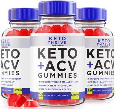NutraRize Pack of 3 Keto Thrive Keto ACV Gummies Advanced Formula Supplement, Keto Thrive Apple Cider Vinegar 1000MG, All Natural Keto Plus ACV, Maximum Strength Gummy Reviews 180 Gummies