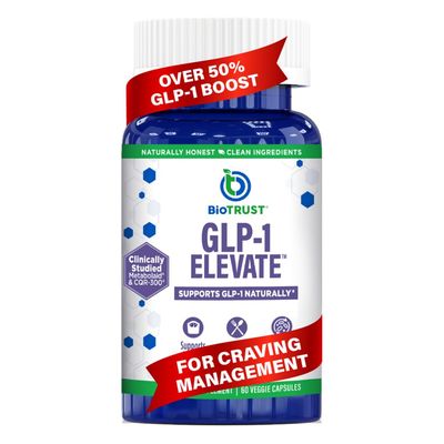 GLP1 Elevate - GLP-1 Booster Supplement Curb Cravings Support Metabolic Health Increase Natural Production with Clinically Studied Ingredients 30 Servings