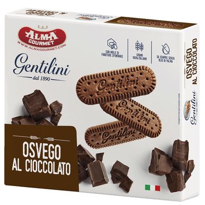 Osvego Italian Chocolate Biscotti - Traditional Biscotti Italian Cookies with Chocolate - Authentic Recipe, Premium Ingredients, No Preservatives - 500g (1.1lb) Box (2 Packs of 250g Each)