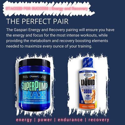 Gaspari Nutrition Liquid L-Carnitine 3000, Stimulant Free, Increased Metabolism, Enhanced Energy, Non GMO, Gluten Free, BPA Free 32 Servings, Orange Pineapple