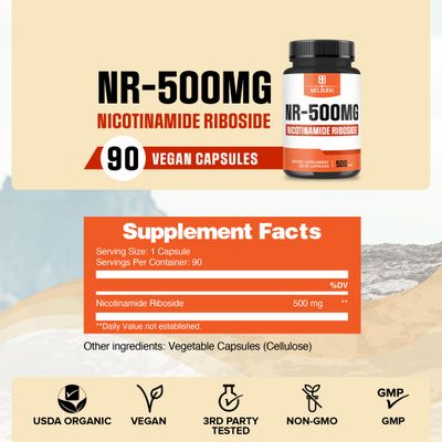 WELBUDA NAD Supplement with Nicotinamide Riboside - 90 Capsules - 3 Month Supply