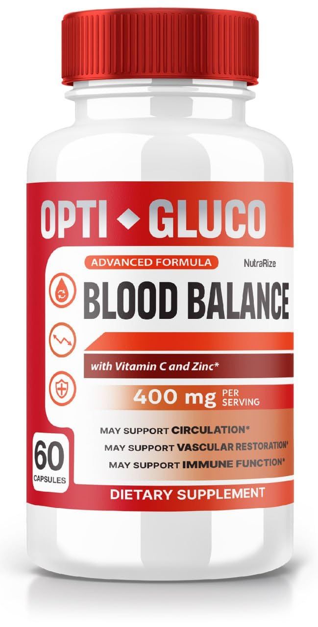 Opti Gluco - Opti Gluco Capsules to Maintain Stable Healthy Levels, All-Natural Blood Dietary Supplement, Opti Gluco Advanced Formula for Optimal Health, OptiGluco Reviews 60 Capsules