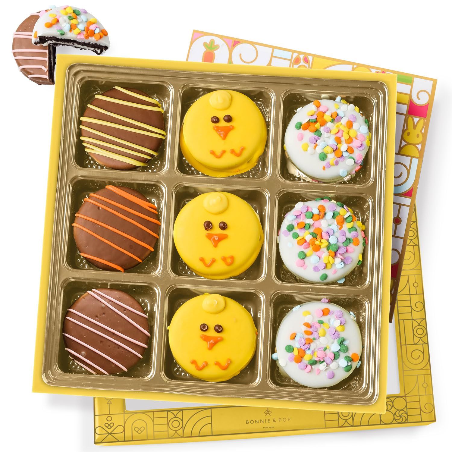Easter Gift Baskets, Cookie Snack Variety Holiday Gifts, Spring Chocolate Gift Assortment, Unique Food Treats for Family Holiday Ideas, Bonnie &amp; Pop