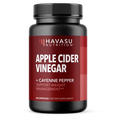 Apple Cider Vinegar Capsules with Cayenne Pepper for Digestive Health Support - 500mg ACV and 20mg Capsicum Annuum - Easy-to-Take, Unflavored Pills - 60 Count - Vegan, Non-GMO - 2 Month Supply
