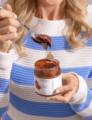 Prolon L-Spread Almond Chocolate Spread  Healthy Low Sugar Keto Snack  Magnesium, Vitamin E, Fiber, Calcium  Gluten-Free, Vegan, Dairy-Free  Plant-Based w/Cane Sugar, &amp; Healthy Fats, 2 Jars