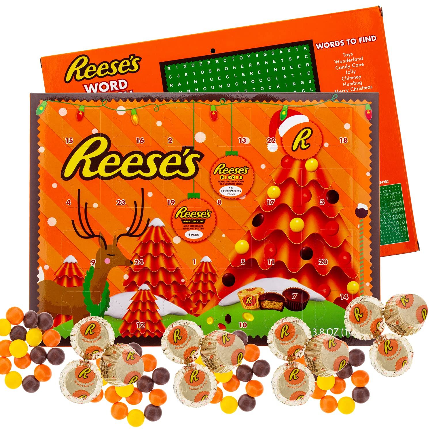 Reeses Holiday Hersheys down to Christmas Advent Calendar, Chocolate, 1 Count