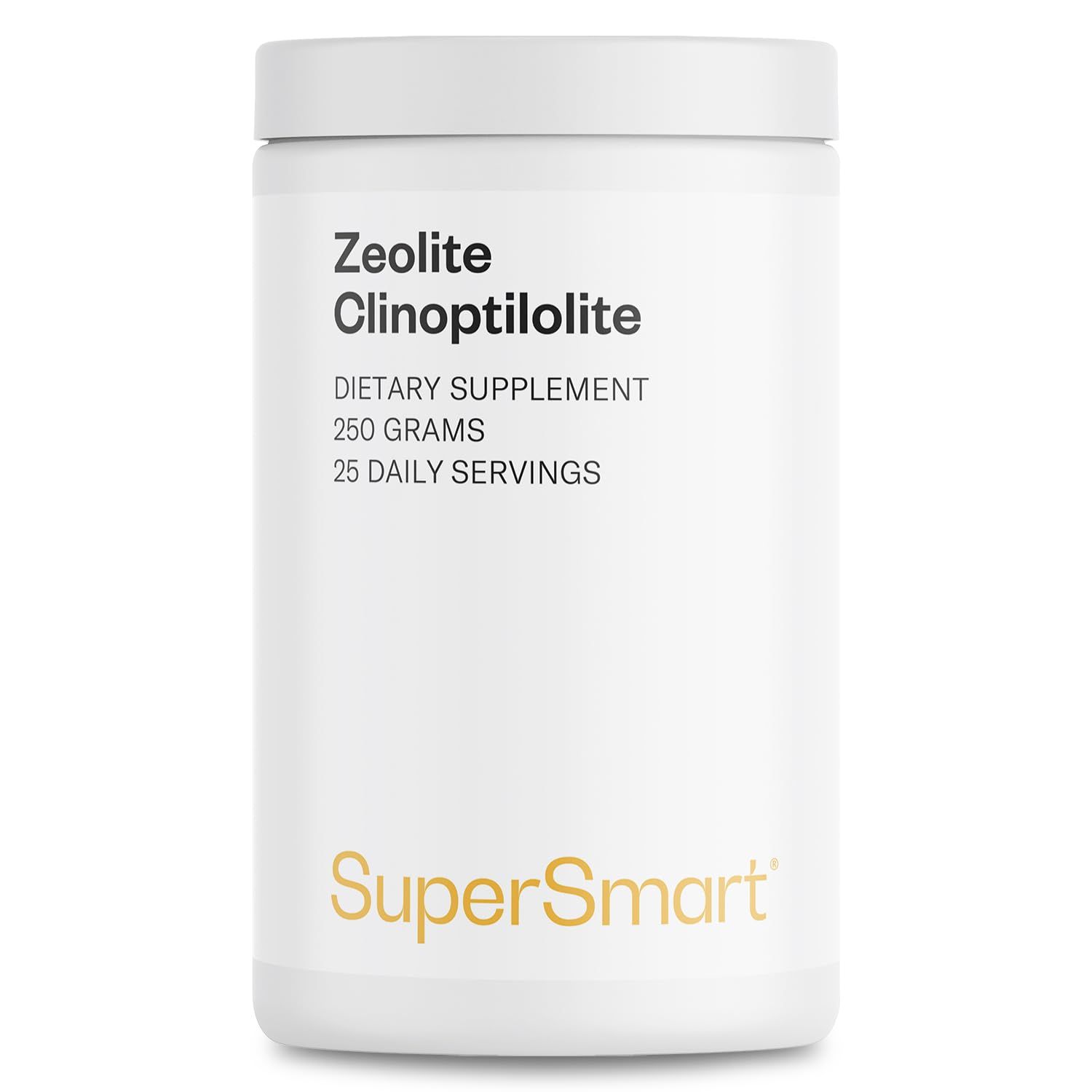 Supersmart - Zeolite Clinoptilolite Powder High Purity - ZCm Detox Mineral Supplement Non-GMO Vegan - Gluten Free - 250 g