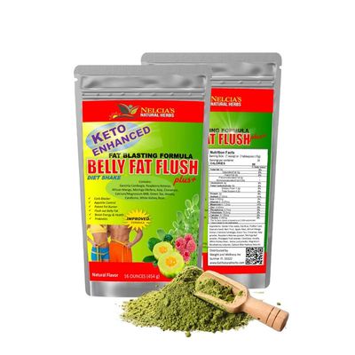 NELCIAS NATURAL HERBS Belly Fat Burner for Men Women Probiotics Appetite Suppressant for Weight Loss Supplement Powder Metabolism Booster Raspberry Ketones, Green Tea16 oz 30 Servings