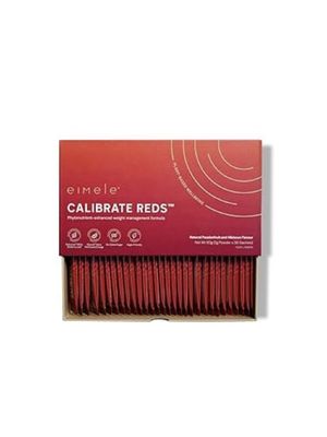 eimele Calibrate Reds Natural Weight Control Formula for Women Men Reduce Cravings Healthy Weight Support Vegan 30 Sachets 2g Powder ea
