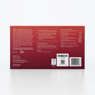 eimele Calibrate Reds Natural Weight Control Formula for Women Men Reduce Cravings Healthy Weight Support Vegan 30 Sachets 2g Powder ea