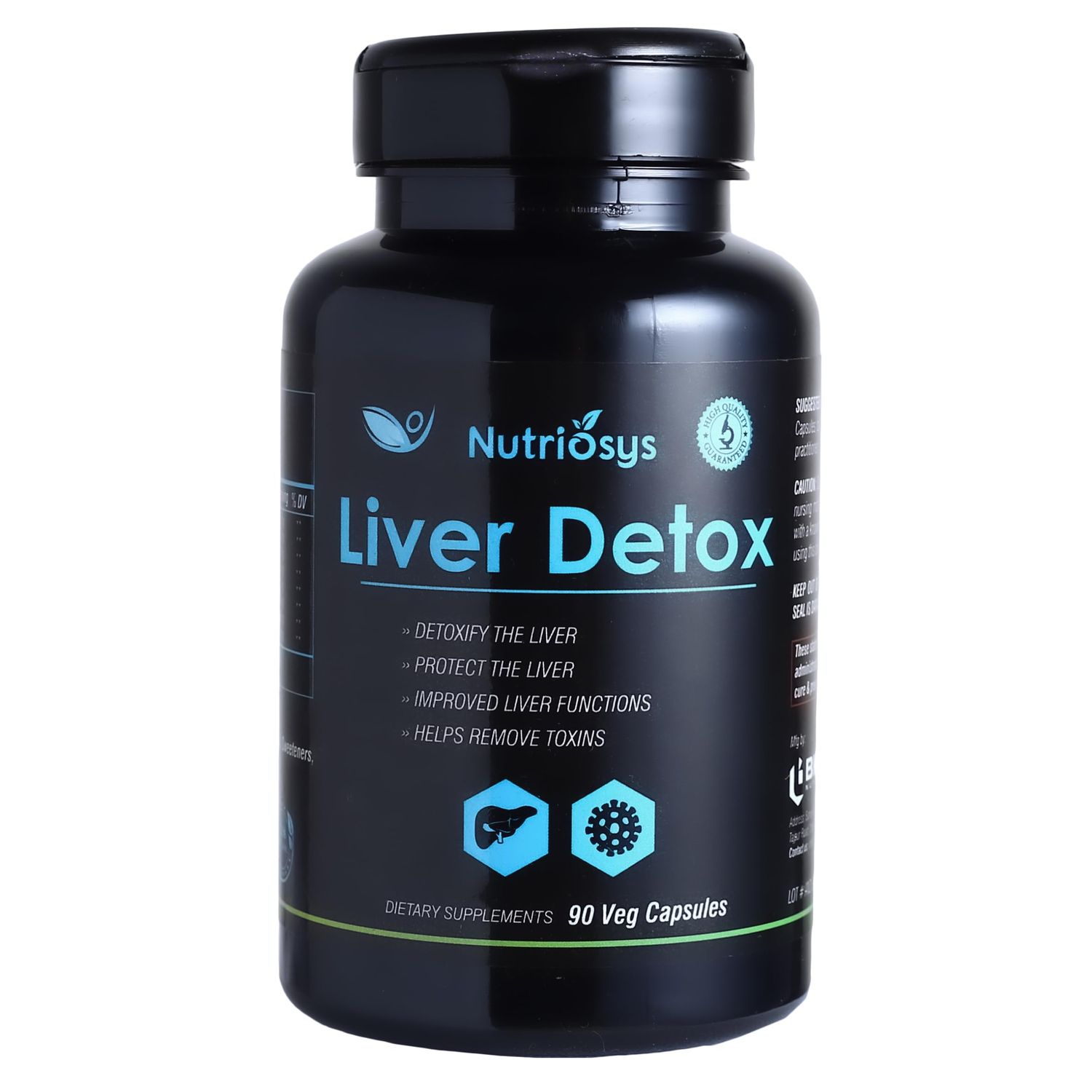 Nutriosys Liver Detox 90 Veggie Capsules, Dietary Supplement for Healthy System, Vitamin Capsules for Men, Women and Adults, Multivitamins Capsules, Vitamin Supplements.