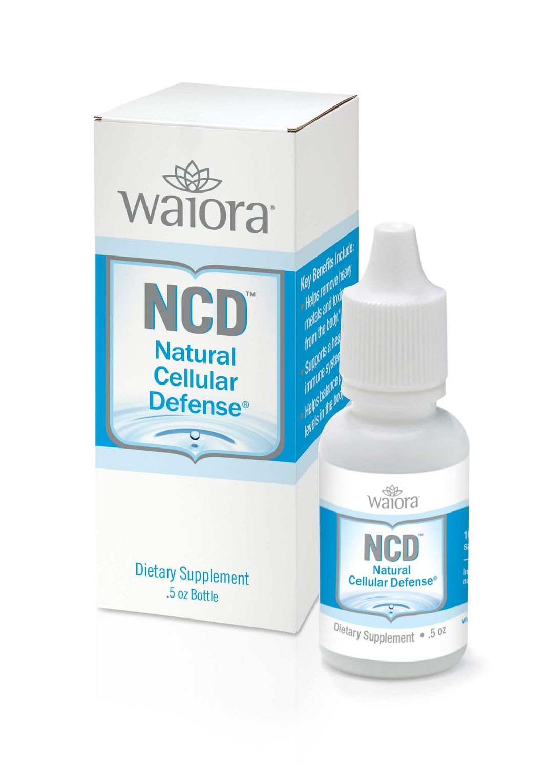 Waiora NCD Activated Liquid Zeolite Drops, for Natural Body Cleanse Promote Immune Support, Mix in FoodDrinks, All Natural, Promote pH Balance - 1 Bottle 0.5 oz, 90 serv.