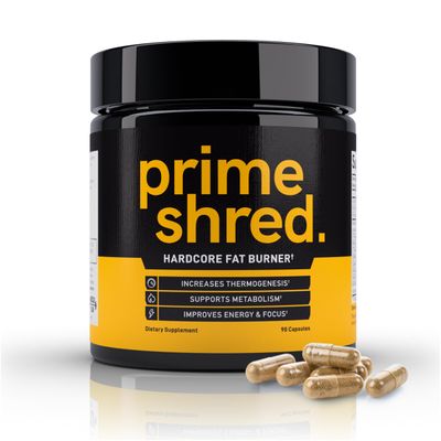 PrimeShred: Fat Burner for Men, Natural Appetite Suppressant, Thermogenic Workout Metabolism Booster Energy Supplement, Weight Management wGreen Tea, Caffeine L-Carnitine, Vegan Soy-Free, 90 Caps