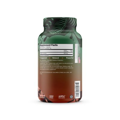 EarthNutri Acetyl-L-Carnitine Capsule - Additive Free, Gluten Free, No Fillers, No Preservatives - Acetyl L-Carnitine Supplement for Cognitive Support Energy - 500mg Per Serving, Unflavored 90 Count