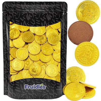 25 Original Crypto Bitcoin Chocolate Coins, Made with Premium Belgian Chocolate, Gluten-Free, Non-GMO, Kosher Certified Dairy 25-Pack