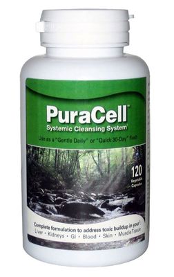 PuraCell Detox Maximum Strength Cleanse Supplement Powerful, Fast Acting Natural Detoxifier Blend by World Nutrition Helps Reduce Toxic Buildup in Liver Kidneys, Remove Mycotoxins 120 Count