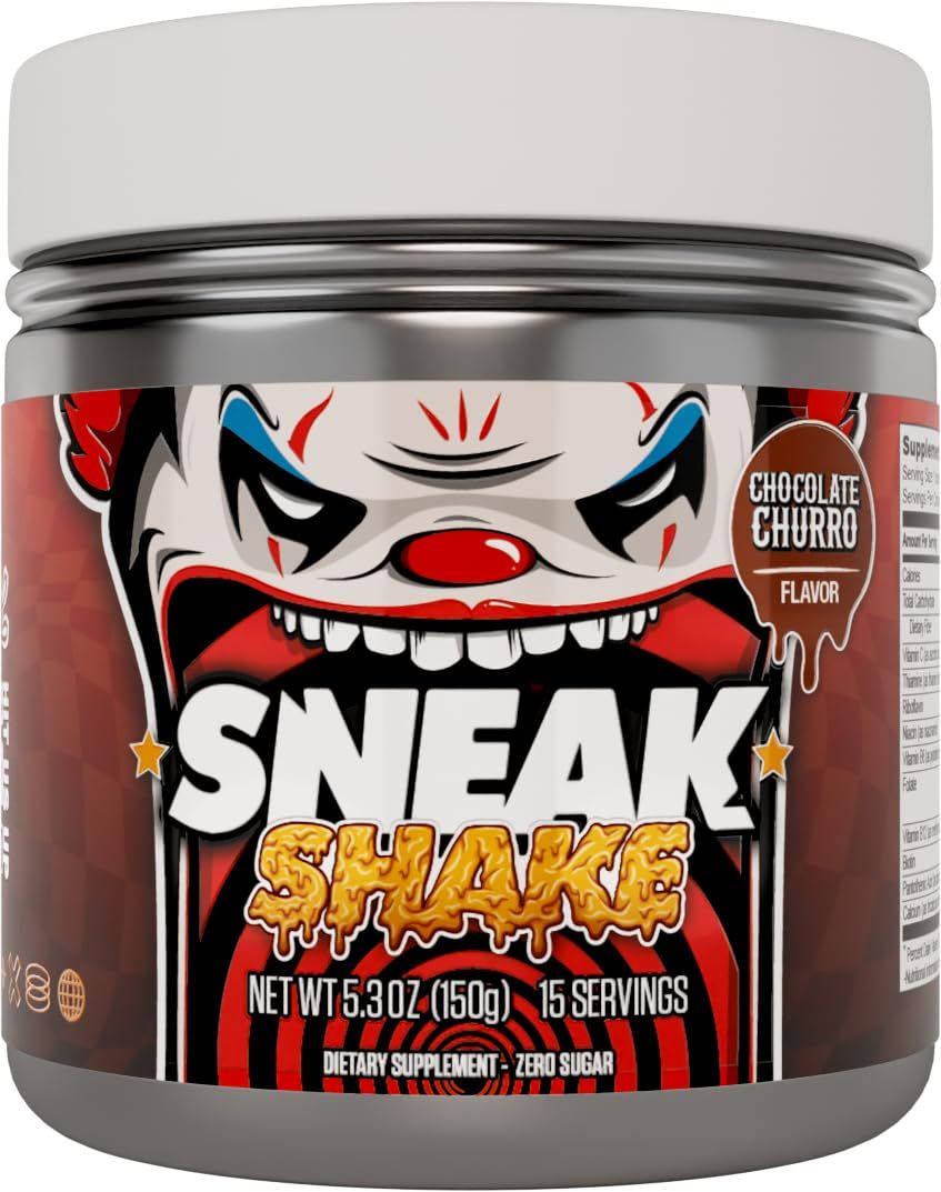 SNEAK Chocolate Churro Shake Energy Drink for Milk or Milk Alternatives Zero Sugar, No Artificial Flavours, Natural Energy 15 Servings