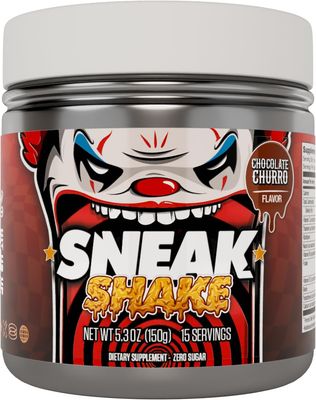 SNEAK Chocolate Churro Shake Energy Drink for Milk or Milk Alternatives Zero Sugar, No Artificial Flavours, Natural Energy 15 Servings