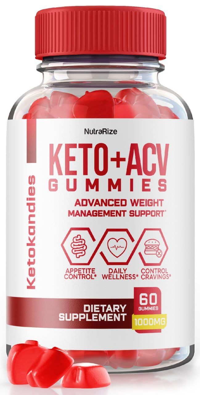 NutraRize KetoKandies KetoACV Gummies for Weight Loss, Maximum Strength Supplement, Gomitas Reviews 60 Gummies