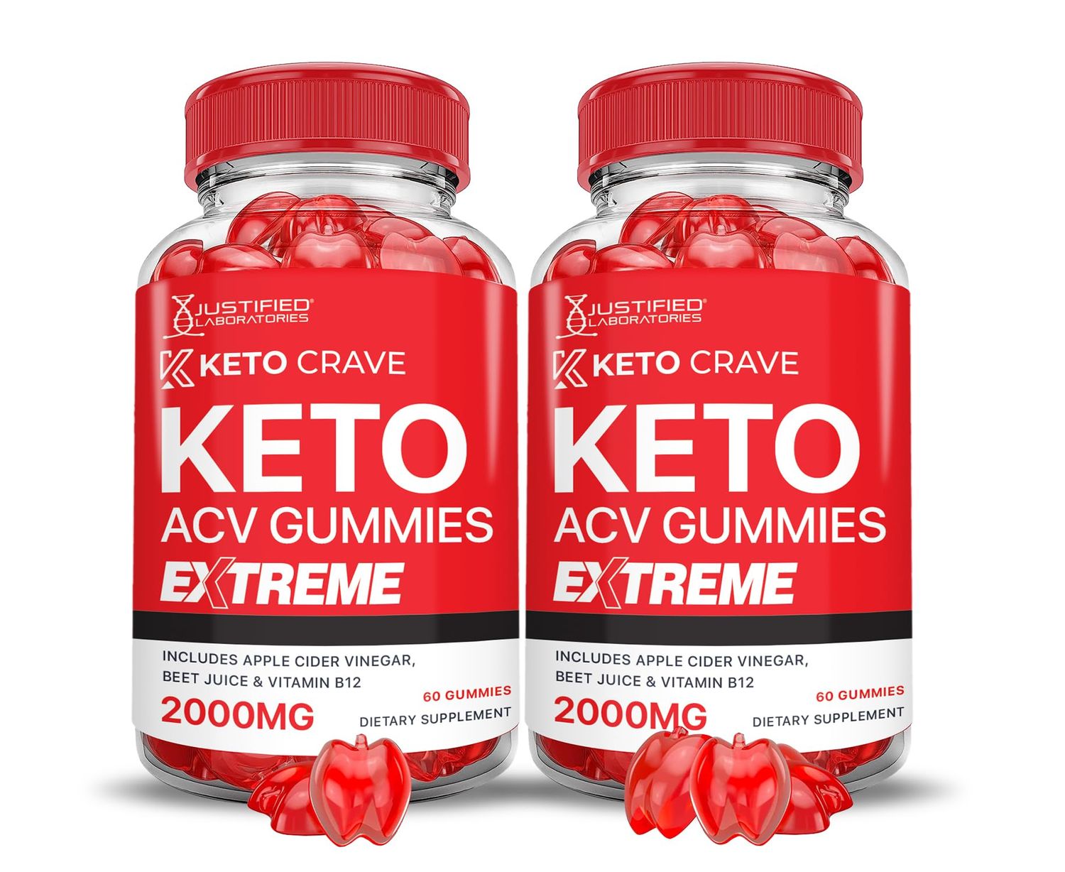 2 Pack Keto Crave Keto ACV Gummies Extreme 2000MG Keto Crave Keto Gummies Advanced Formula Apple Cider Vinegar with Pomegranate Beet Juice Powder B12 Vegan Non GMO 120 Gummys