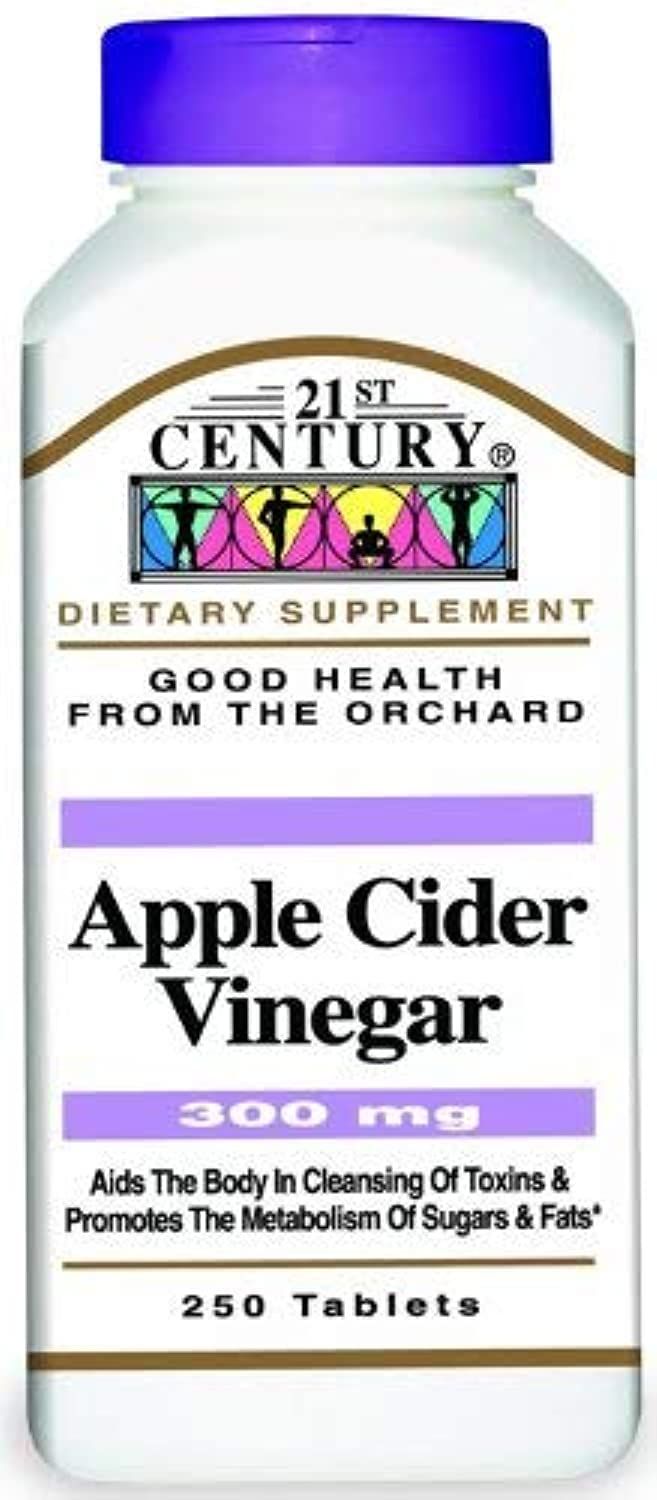 21st Century Apple Cider Vinegar 300mg Tablets, 250 Count Pack of 2