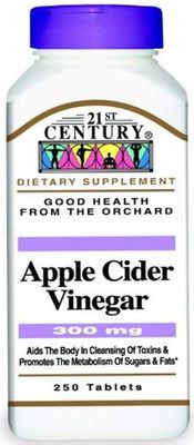 21st Century Apple Cider Vinegar 300mg Tablets, 250 Count Pack of 2