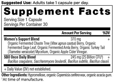 Ancient Nutrition Probiotics for Women, Once Daily Womens Probiotics 30ct, Digestive Support and Reduces Occasional Bloating, Made with Chaste Tree Berry and Amla Berry, 25 Billion CFUs