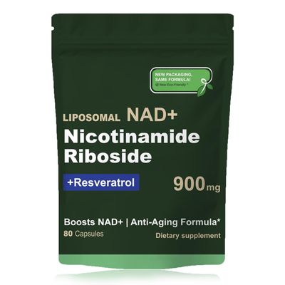 FULANKI NAD Supplement - Liposomal Nicotinamide Riboside for Men and Women, NAD Nicotinamide Riboside Resveratrol 900mg for Anti-Aging, Energy, Focus80 Capsules