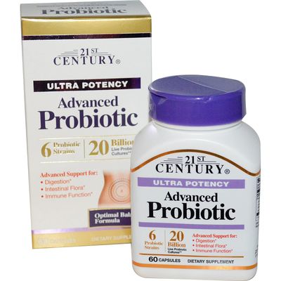 21st Century Ultra Potency Advanced Probiotic Capsules 60 ea Pack of 3