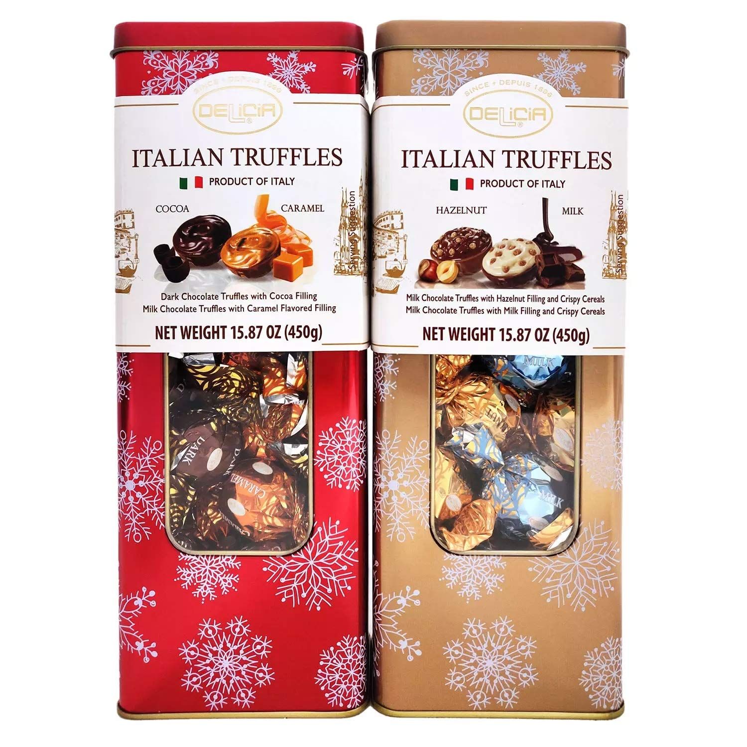 Delicia Duo-Pack Italian Truffles, 15.87 Ounce 2 Count