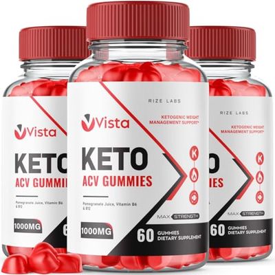 rize labs Pack of 3 Vista Keto ACV Gummies for Advanced Weight Loss, VistaKeto Supplement, Vista Maximum Strength Gomitas, Advanced Formula Reviews 180 Gummies
