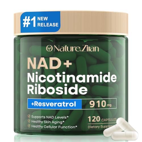 O NATURE . ZIRAN NAD Supplement, NAD Nicotinamide Riboside 910 Mg for Men and Women, Liposomal Nicotinamide Riboside Resveratrol, for Anti-Aging, Energy, Focus, Boost NAD - 120 Capsules