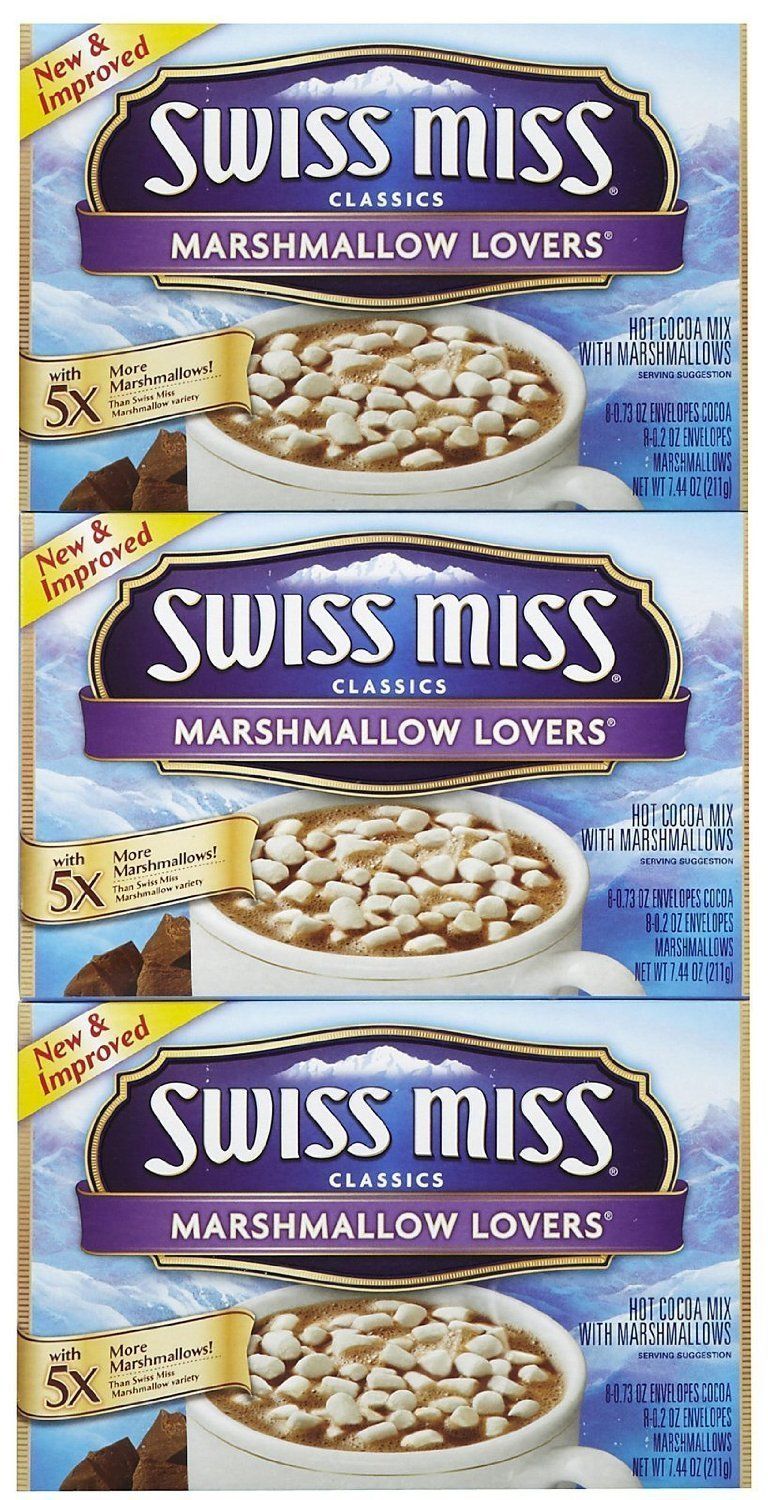 Swiss Miss, Marshmallow Lovers, Hot Cocoa, 8 Count, 7.44oz Box Pack of 3