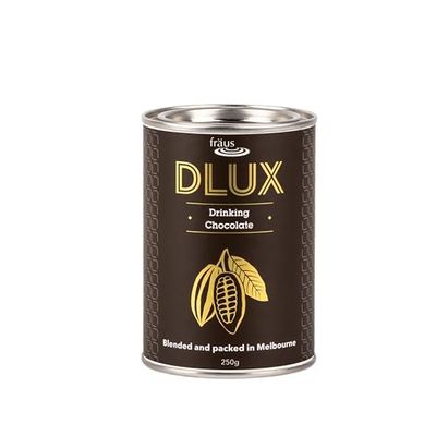 Fraus DLUX Drinking Chocolate - Premium Gourmet Hot Chocolate Powder for Rich, Creamy Beverages 250g