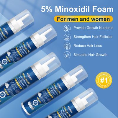 5 minoxidil foam for men-5pack Infused with Biotin, Hair Growth Treatment, Supports Thicker and Fuller Hair Beard 10.5oz, 5 Month Supply